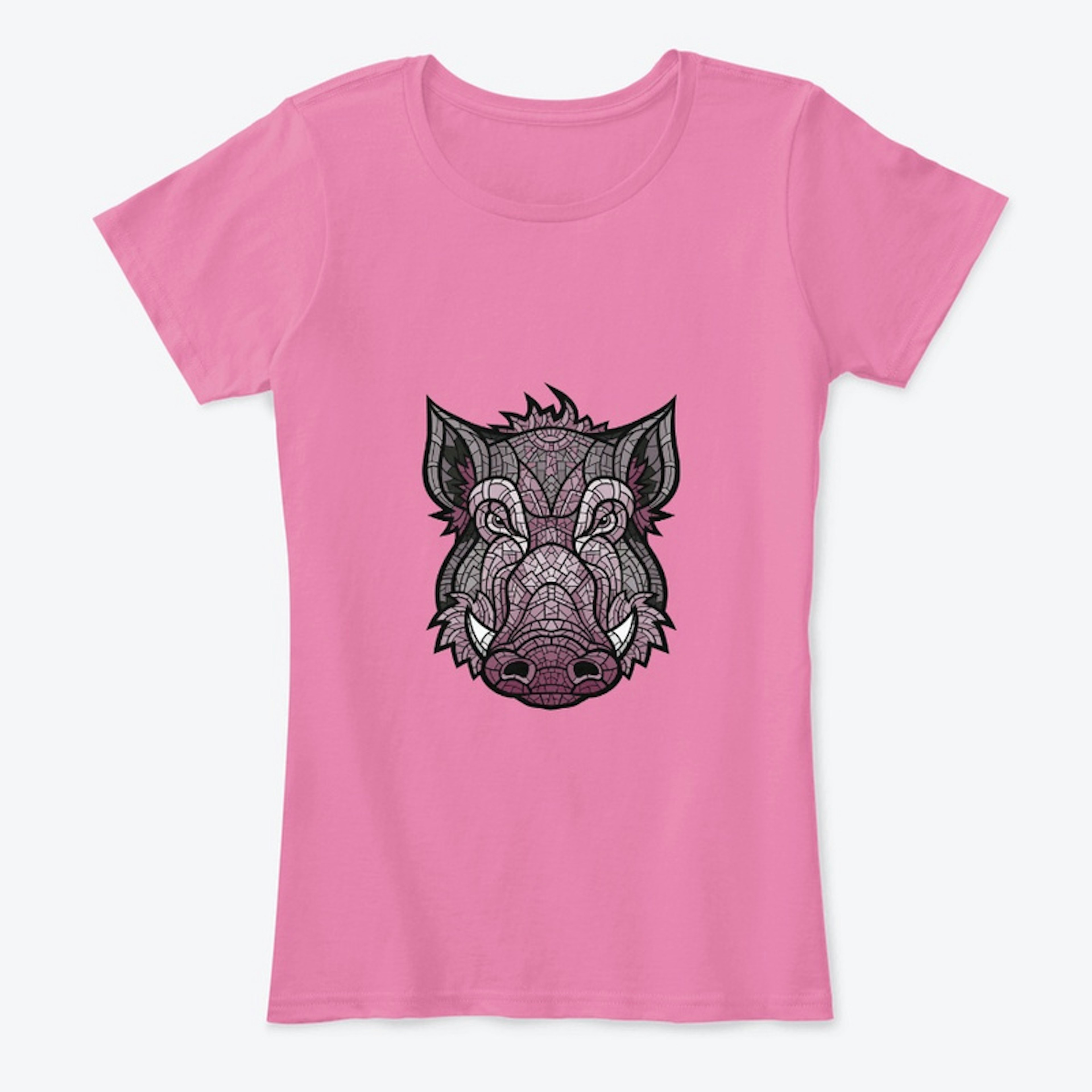 Pink Boar with Tail
