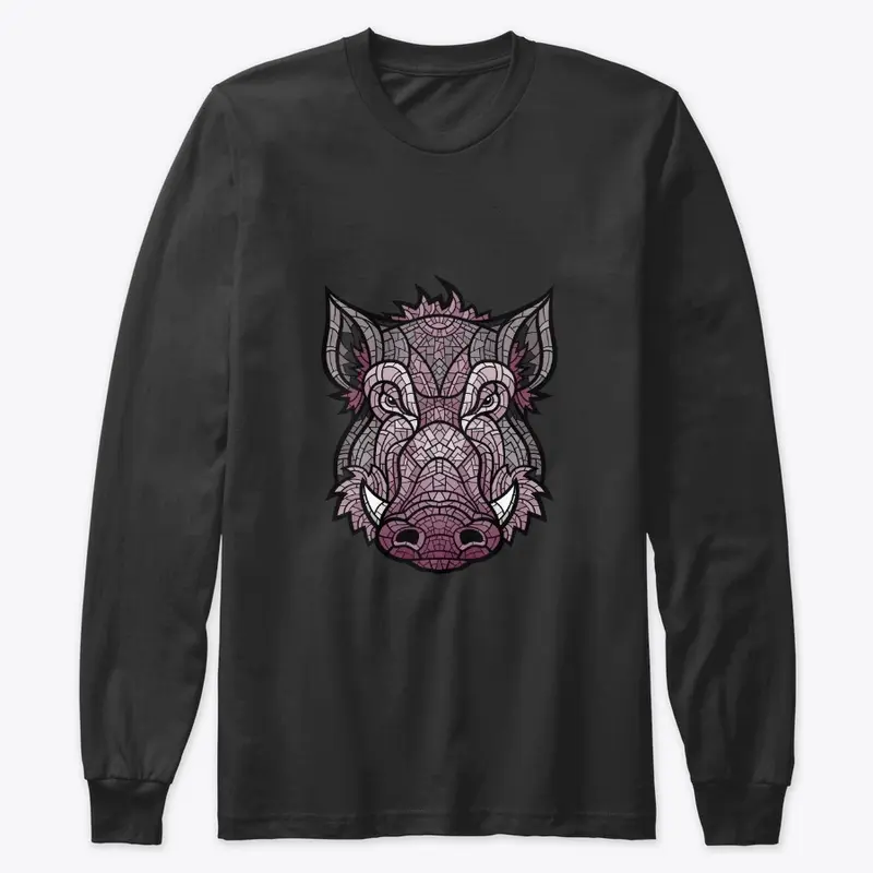 Pink Boar with Tail