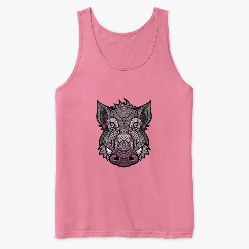 Pink Boar with Tail