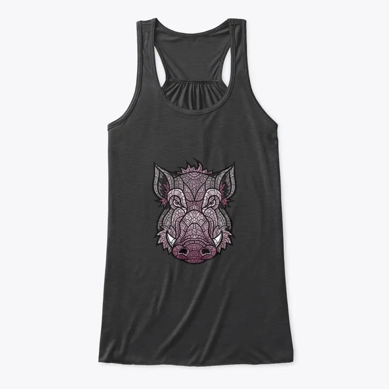 Pink Boar with Tail