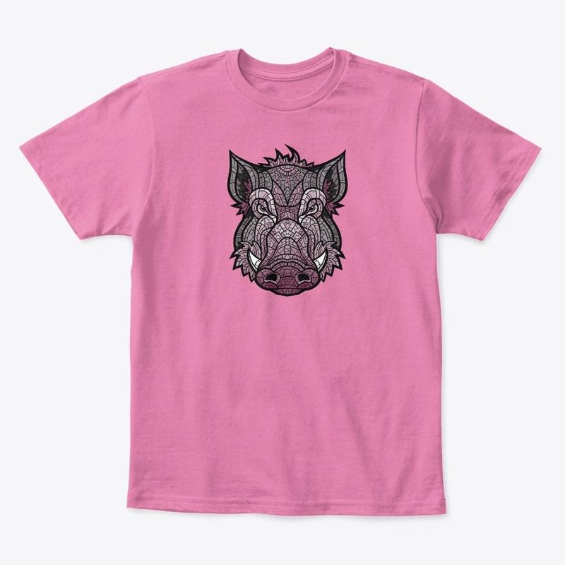 Pink Boar with Tail